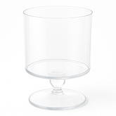Clear Plastic Cylinder Jar with Pedestal, 48oz Capacity